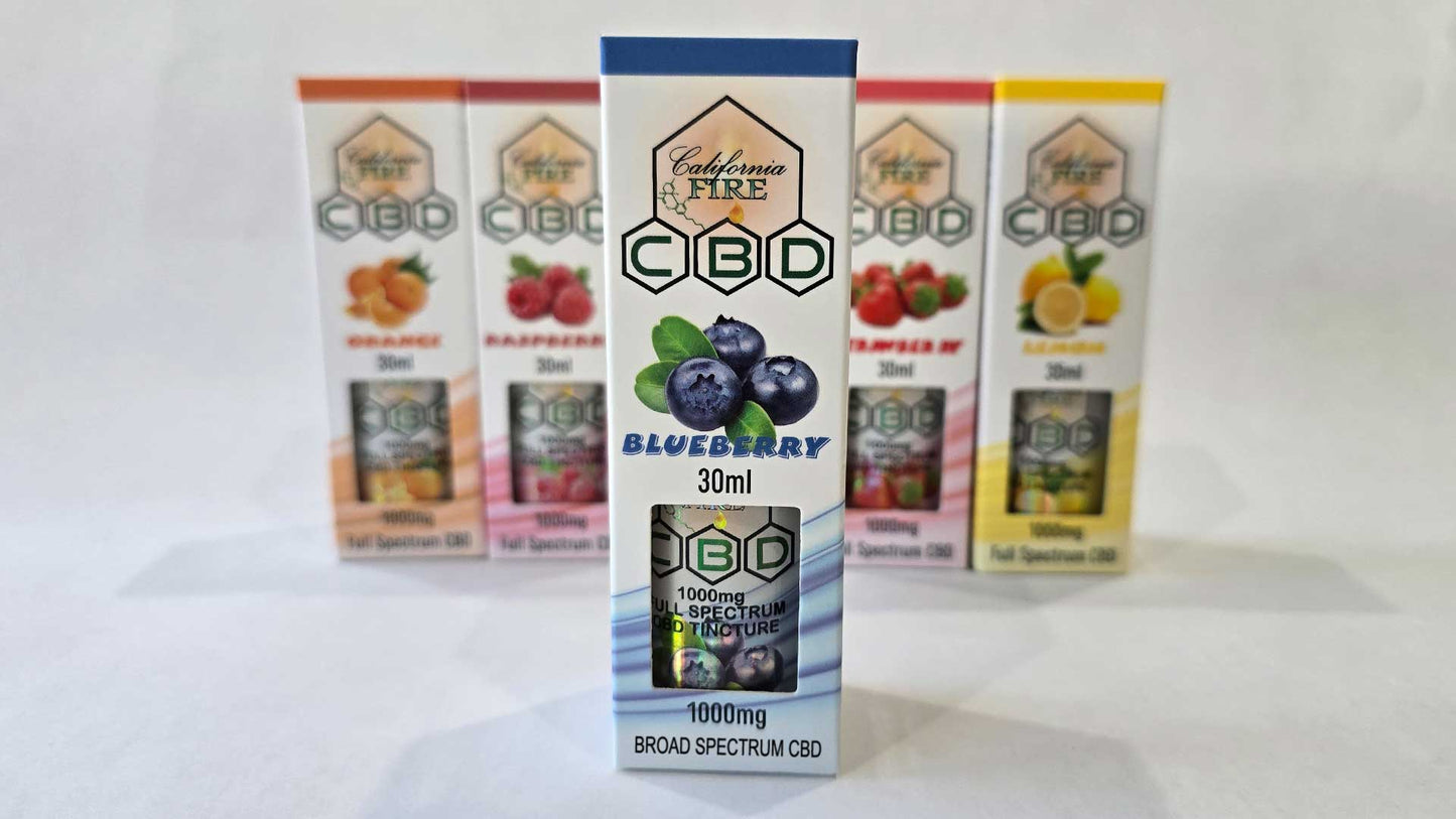 1000mg Broad-Spectrum Blueberry Tincture by California-Fire, CBD, Broad Spectrum CBD, 1000mg CBD, feel better, play better, hemp plant, muscles or joints pain relief, 