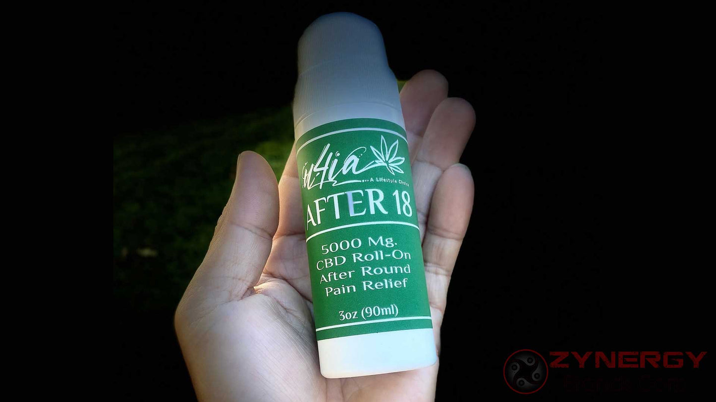 U4ia's 5000mg Broad-Spectrum CBD After 18 Golf Pain Relief Roll-On, roll-on, CBD, Broad Spectrum CBD, 5000mg CBD, feel better, play better, Golfer, Golf, Pain Relief Roll-On, lower back pain relief, shoulder pain relief, Knee pain relief, hemp plant, Broad-spectrum formula includes all cannabinoids and terpenes, Non-Greasy & Fast Absorbing, no mess, Alleviates joint pain and inflammation, faster recovery, muscles or joints pain relief,